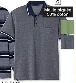 O. Polo manches courtes en maille piquée