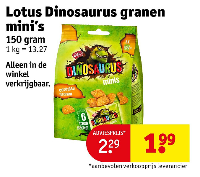 Lotus Dinosaurus granen mini’s