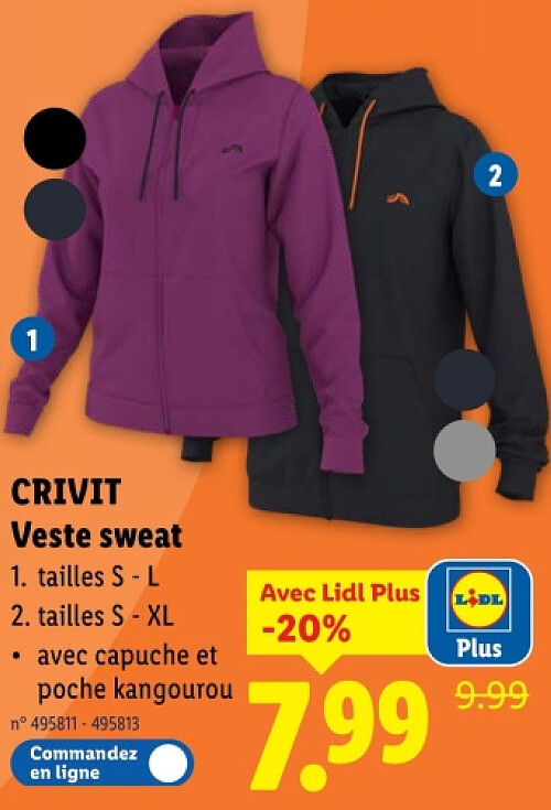 Veste sweat