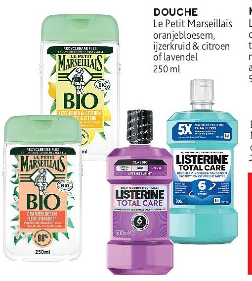 Le Petit Marseillais douche oranjebloesem, ijzerkruid & citroen of lavendel, 250 ml