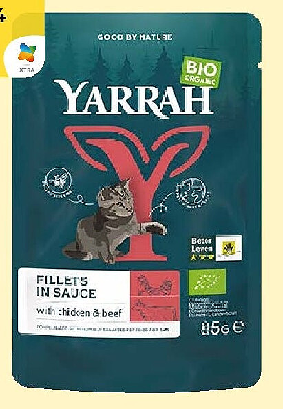 Yarrah volledig assortiment filets 85 g voor katten