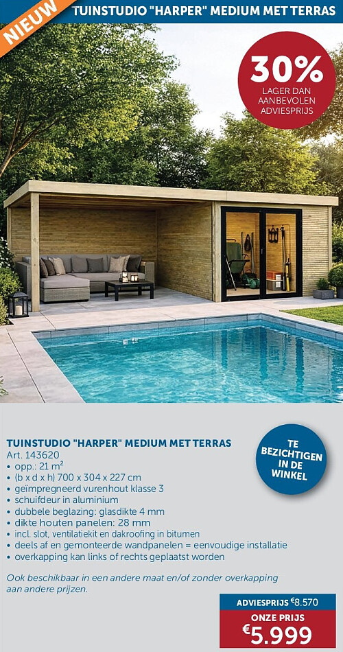 TUINSTUDIO "HARPER" MEDIUM MET TERRAS