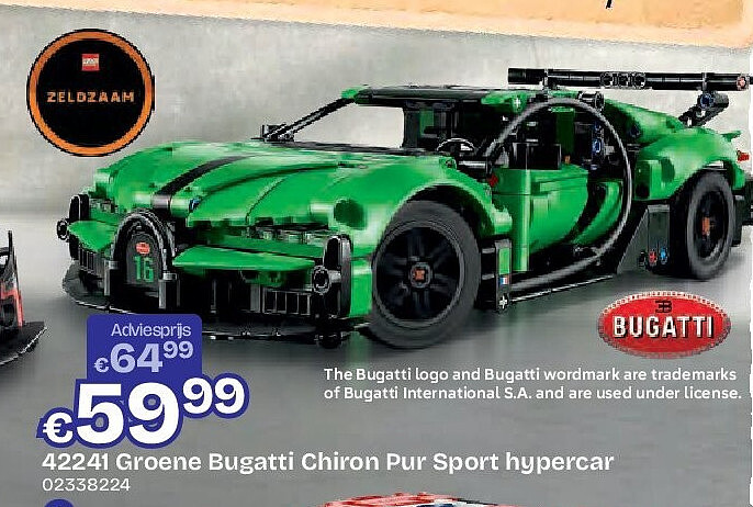 42241 Groene Bugatti Chiron Pur Sport hypercar