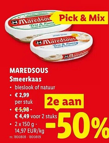 MAREDSOUS Smeerkaas