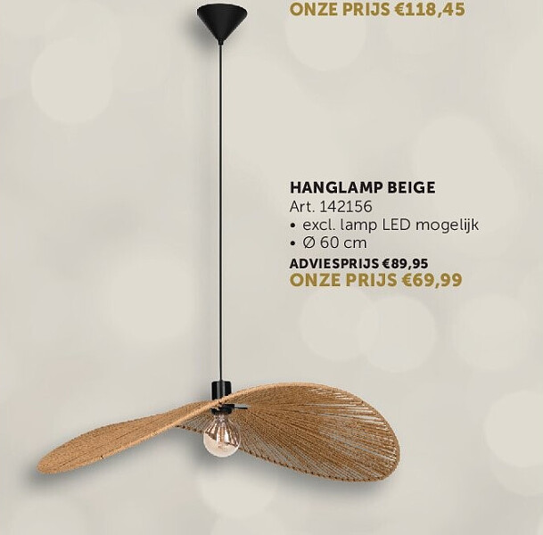 HANGLAMP BEIGE