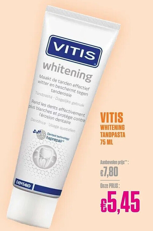 VITIS WHITENING TANDPASTA 75 ML