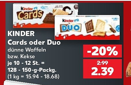 Kinder Cards oder Duo