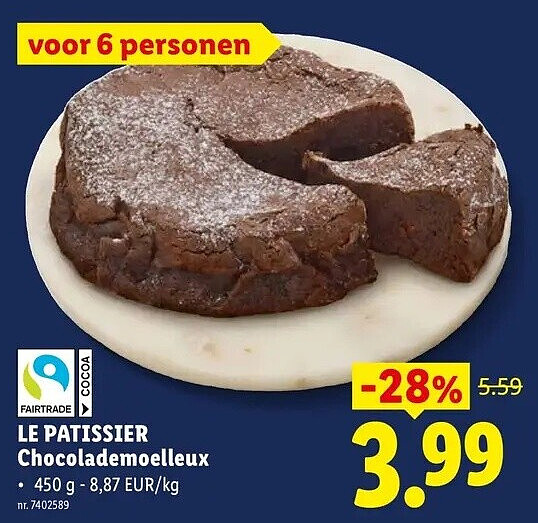 LE PATISSIER Chocolademoelleux