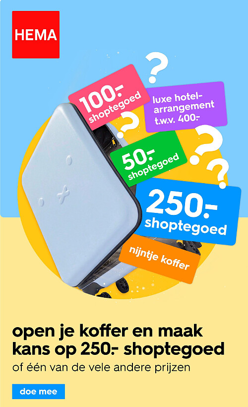open je koffer en maak kans op 250.- shoptegoed