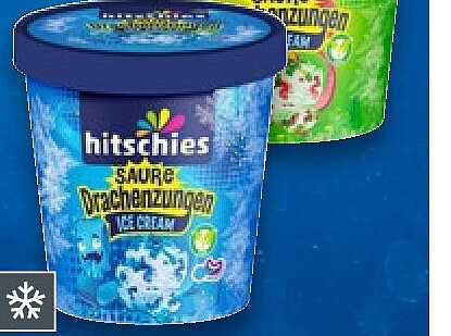 HITSCHIES Saure Drachenzungen Ice Cream, 460-ml-Becher