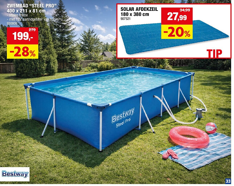 ZWEMBAD “STEEL PRO” 400 x 211 x 81 cm