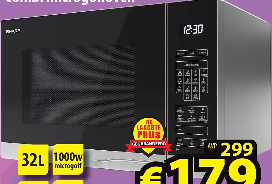 Sharp YCPC322AES combi-microgolfoven
