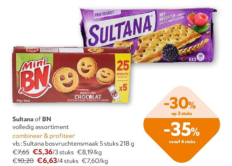 Sultana bosvruchtensmaak 5 stuks 218 g