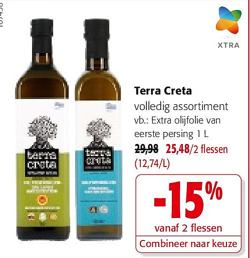 Terra Creta Extra olijfolie van eerste persing 1 L