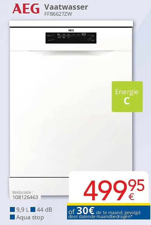 Aeg Vaatwasser FFB6627ZW