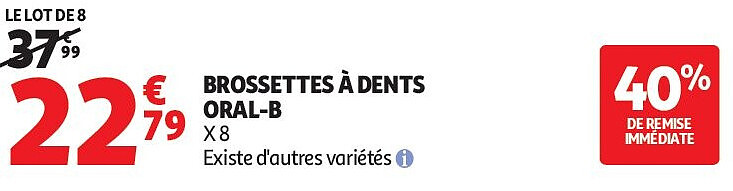 Brossettes à dents Oral-B x8