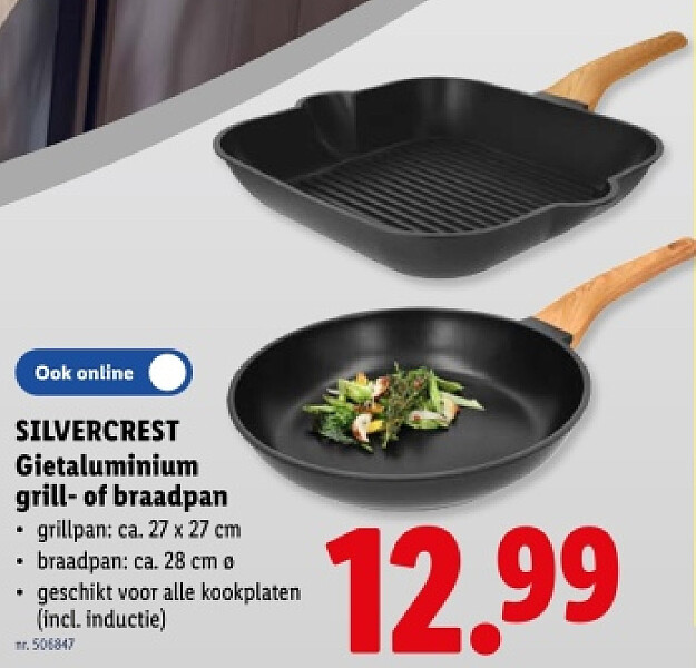 Gietaluminium grill- of braadpan