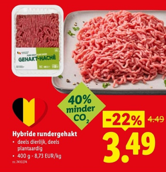 Hybride rundergehakt