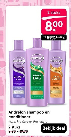 Andrélon shampoo en conditioner