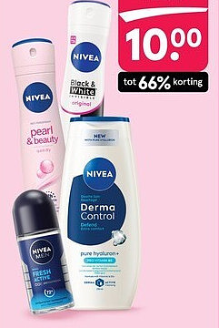 NIVEA deodorant 50 en 150 ml en bad en douche 250 ml