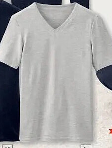 T-shirt col V, manches courtes Thermolactyl