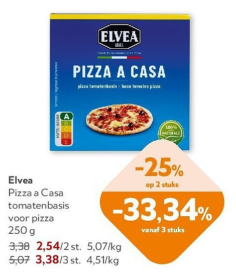 Elvea Pizza a Casa tomatenbasis voor pizza 250 g