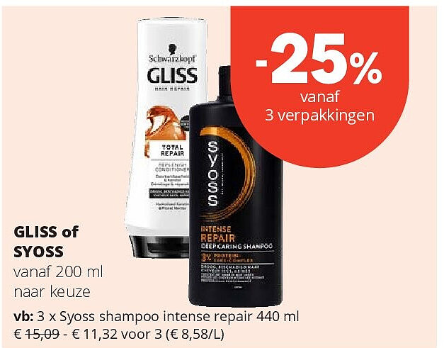 Syoss shampoo intense repair 440 ml