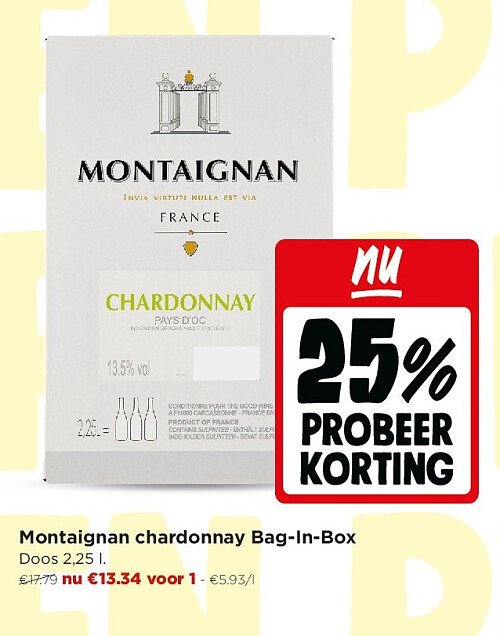 Montaignan chardonnay Bag-In-Box