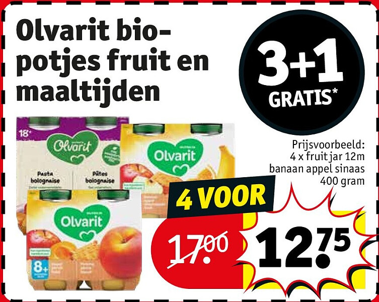 Olvarit biopotjes fruit en maaltijden
