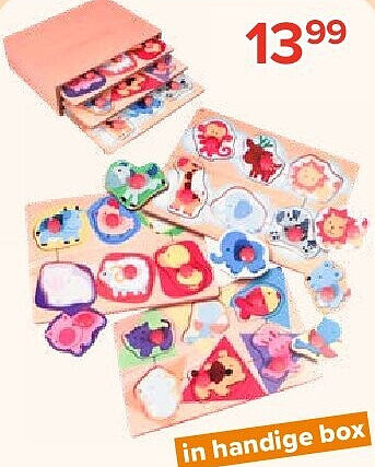 Houten puzzels 3-delig