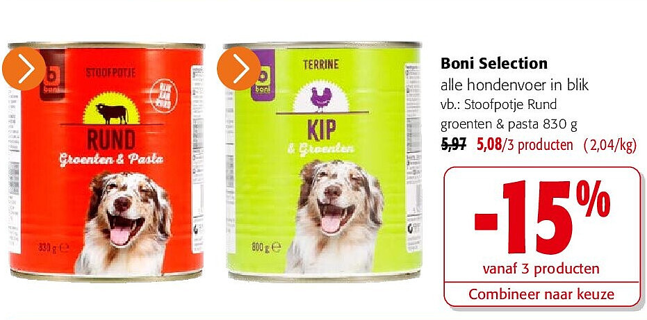 Boni Selection alle hondenvoer in blik