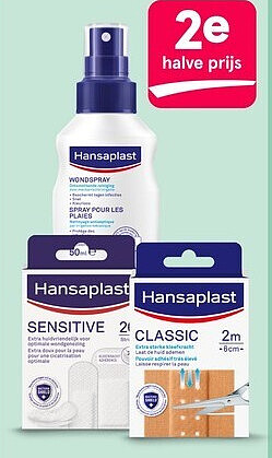 Hansaplast Classic pleister 2 m x 6 cm 2 stuks