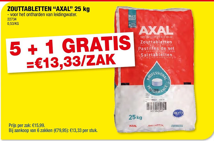 ZOUTTABLETTEN “AXAL” 25 kg