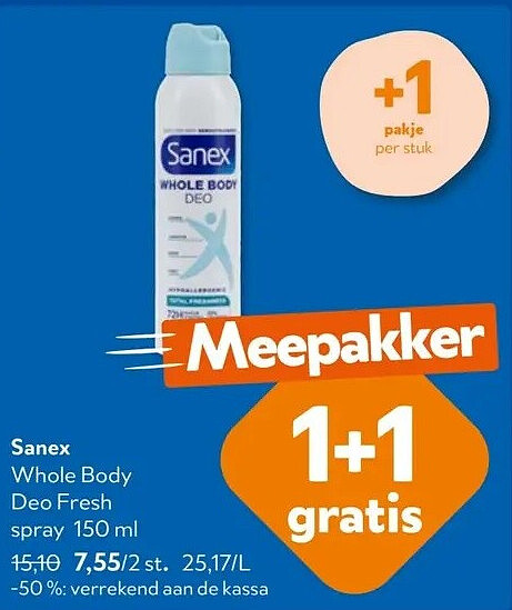 Sanex Whole Body Deo Fresh spray 150 ml