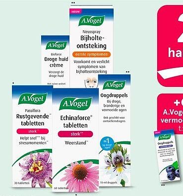 A.Vogel geneesmiddelen, bijvoorbeeld Echinaforce Sterk 60 tabletten