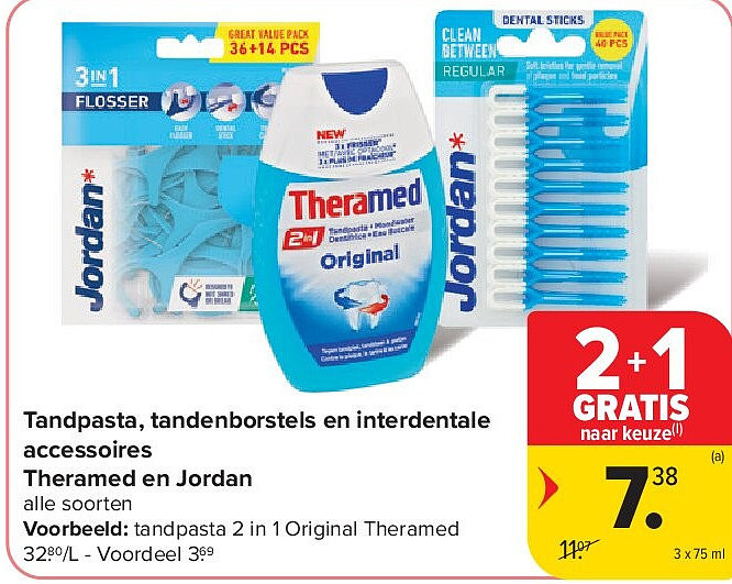 Tandpasta, tandenborstels en interdentale accessoires Theramed en Jordan