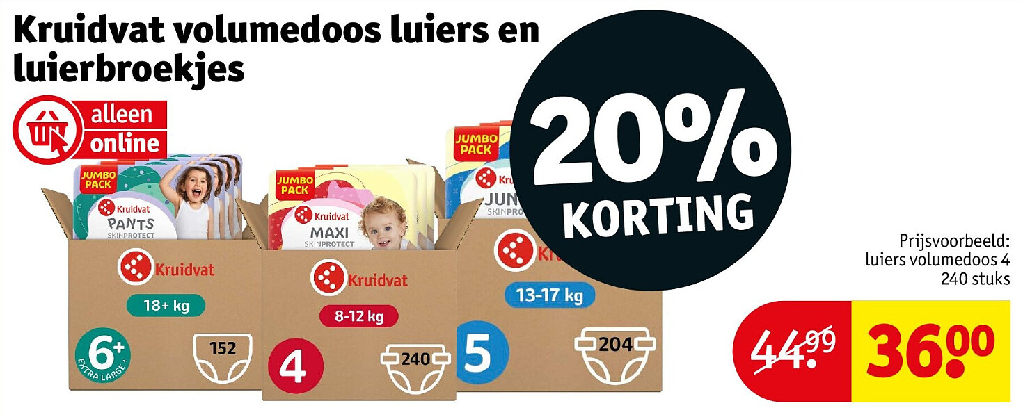 Kruidvat volumedoos luiers en luierbroekjes