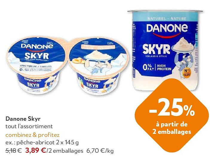 Danone Skyr tout l’assortiment