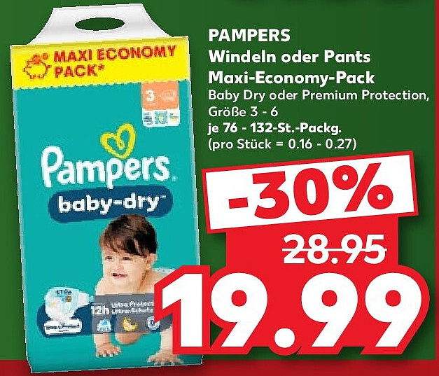 PAMPERS Windeln oder Pants Maxi-Economy-Pack