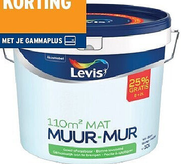 Levis muurverf wit 8+2 L gratis
