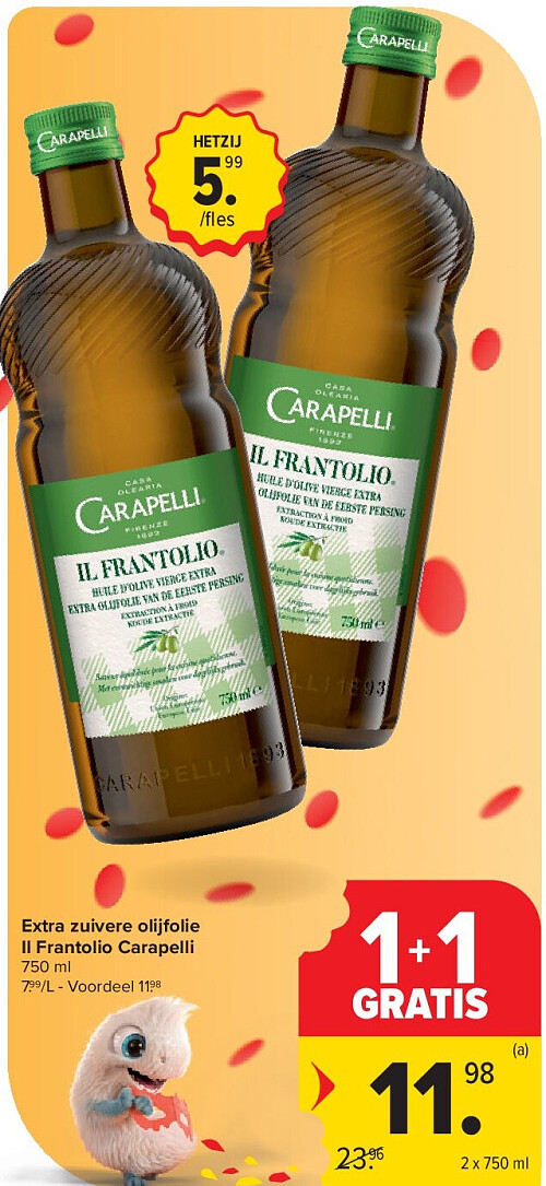 Extra zuivere olijfolie Il Frantolio Carapelli