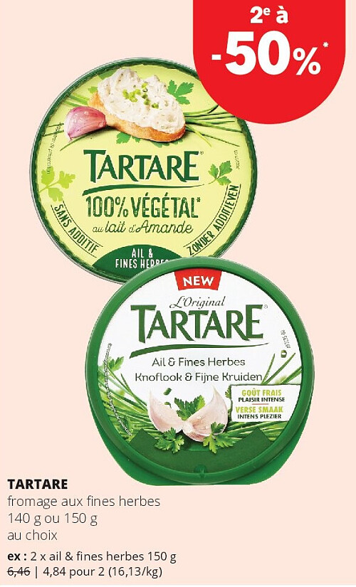 TARTARE fromage aux fines herbes 140 g