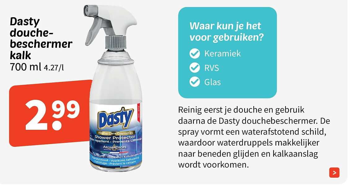 Dasty douchebeschermer kalk