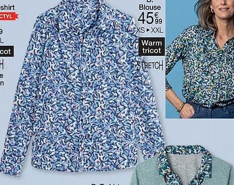 Blouse in warm tricot