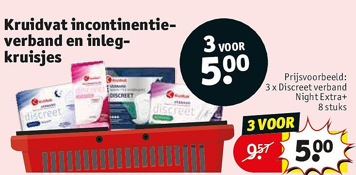 Kruidvat incontinentie- verband en inlegkruisjes