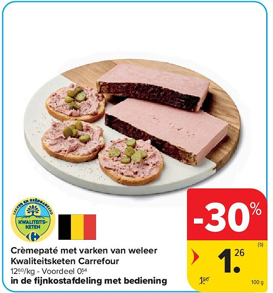 Crèmepaté met varken van weleer Kwaliteitsketen Carrefour