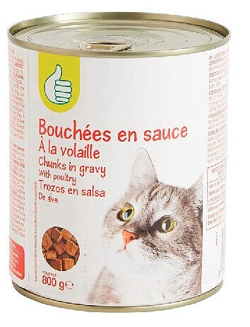 Bouchées en sauce pour chat à la volaille Pouce