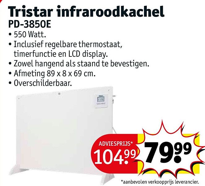 Tristar infraroodkachel