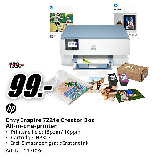 Hp Envy Inspire 7221e Creator Box All-in-one-printer