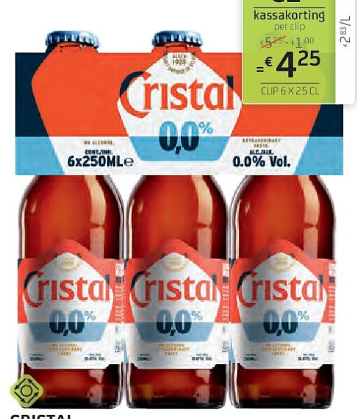 Cristal 0,0% 6 x 25 cl